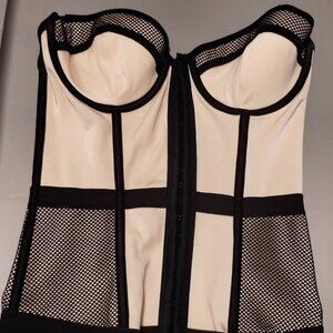 MEDIUM Corset Bustier underwire Top Lingerie Coquette-FRONT HOOK AND EYE STRETCH
